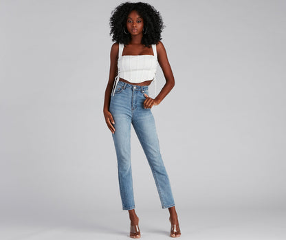 Another Drink Lace-Up Ponte Bustier