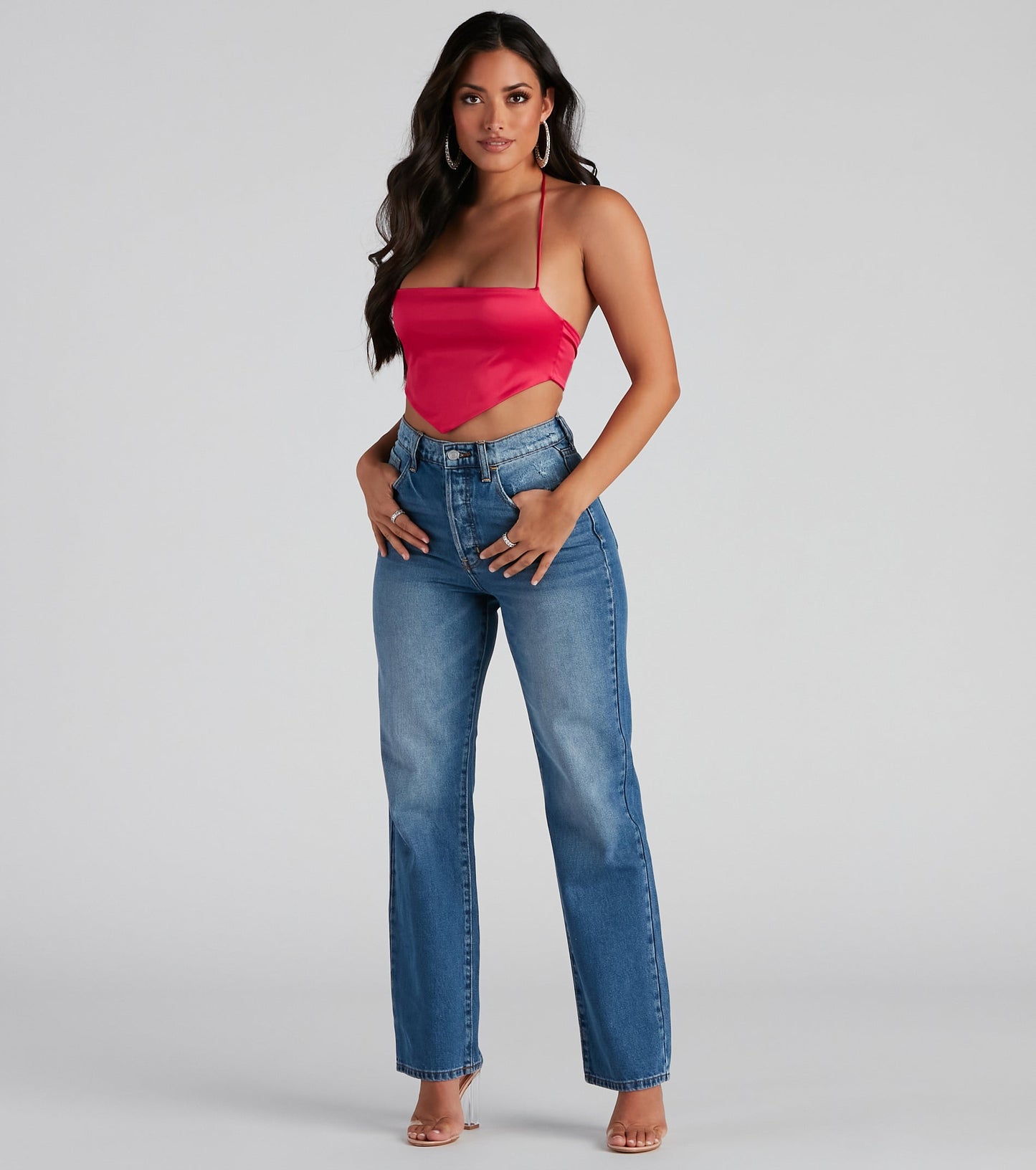 Heat Wave Satin Scarf Top