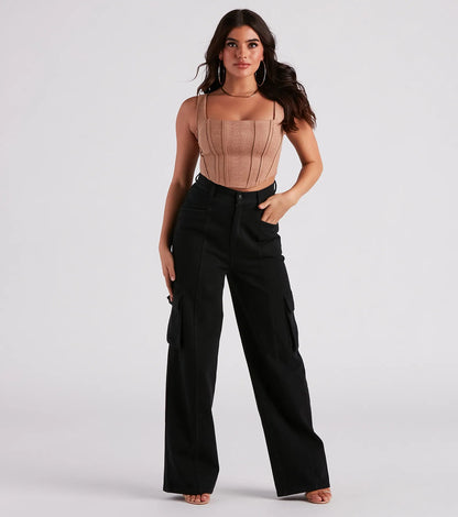 Slither In Style Faux Suede Snake Corset Top