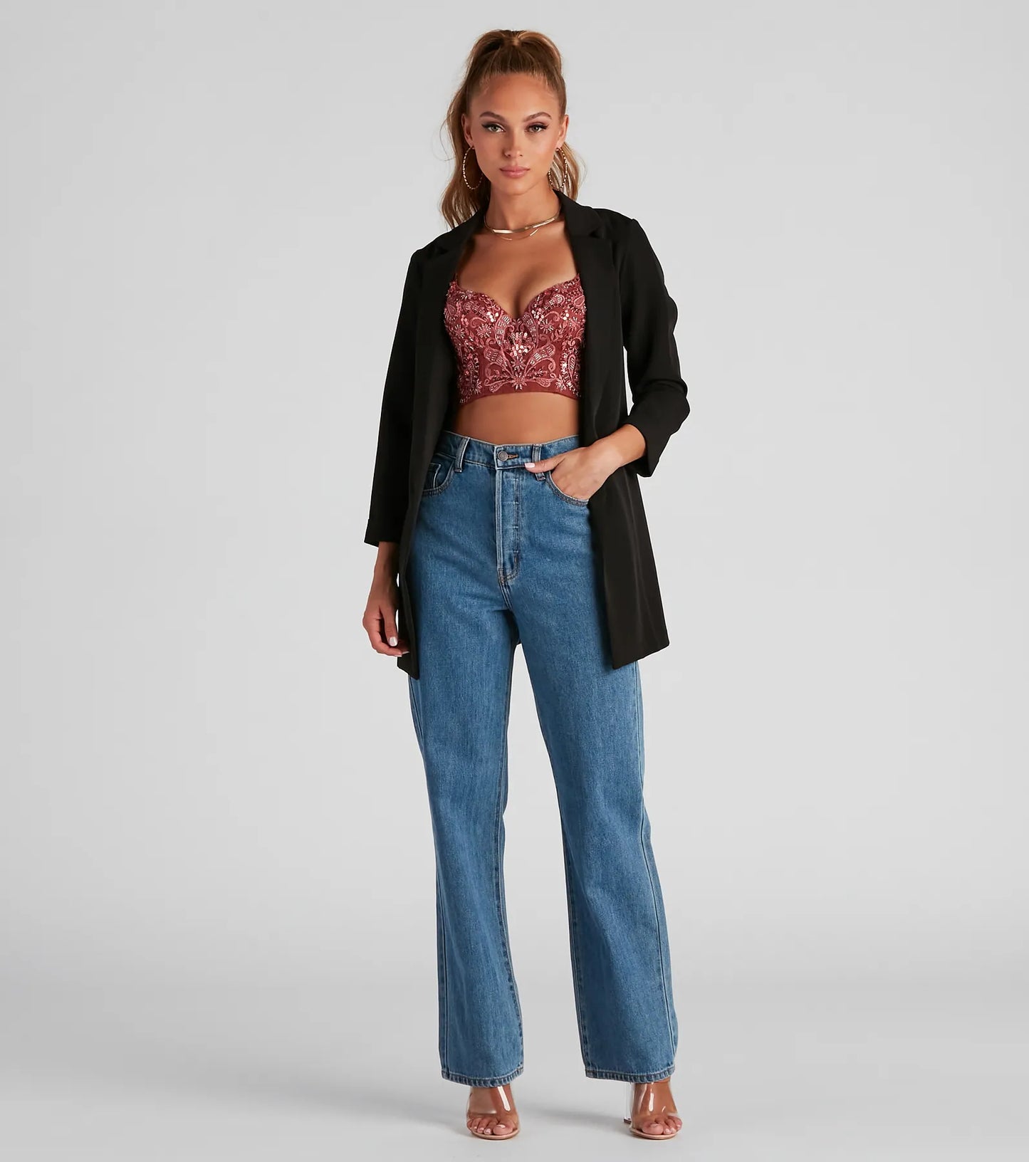 Catch A Glance Beaded Bustier