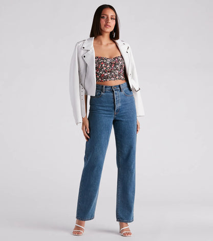 Spring Blooms Ditsy Floral Crop Top