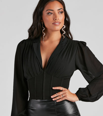 Life's A Party Chiffon Corset Top