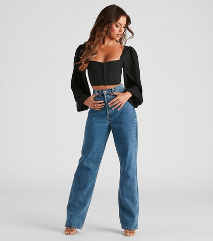 Day Dreams Corset Crepe Top