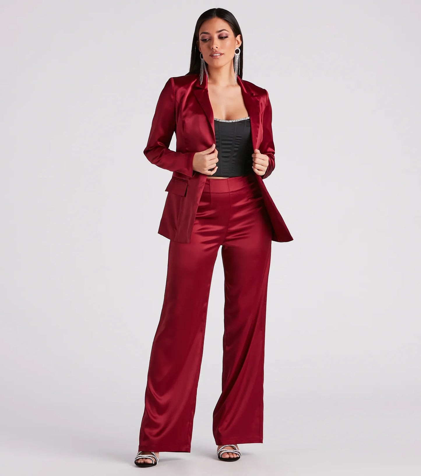 Cause For Rhinestone Trim Bustier