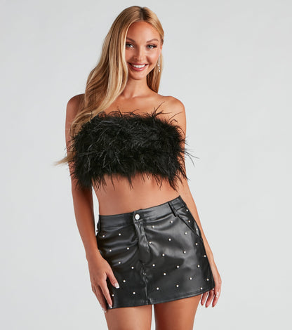 Birds Of A Feather Boa Tube Top