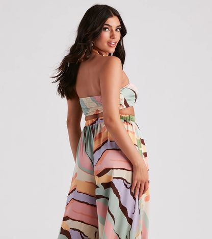 Bring The Heat Printed Crop Top