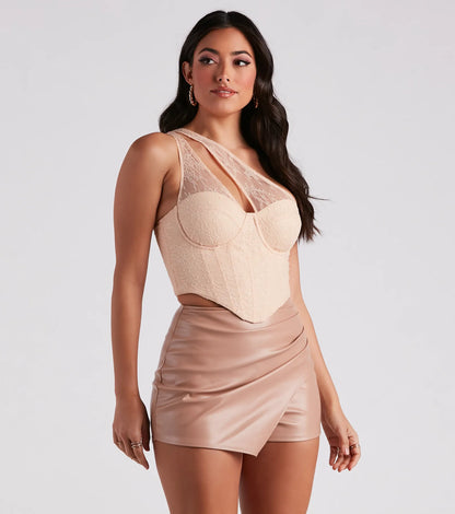 Lace Moment One-Shoulder Bustier