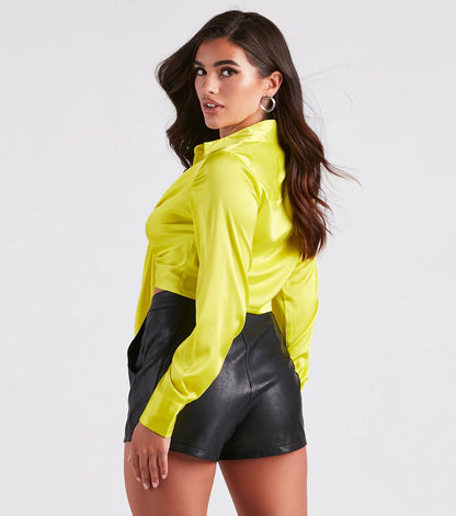 Happy Hour Ready Cropped Blouse