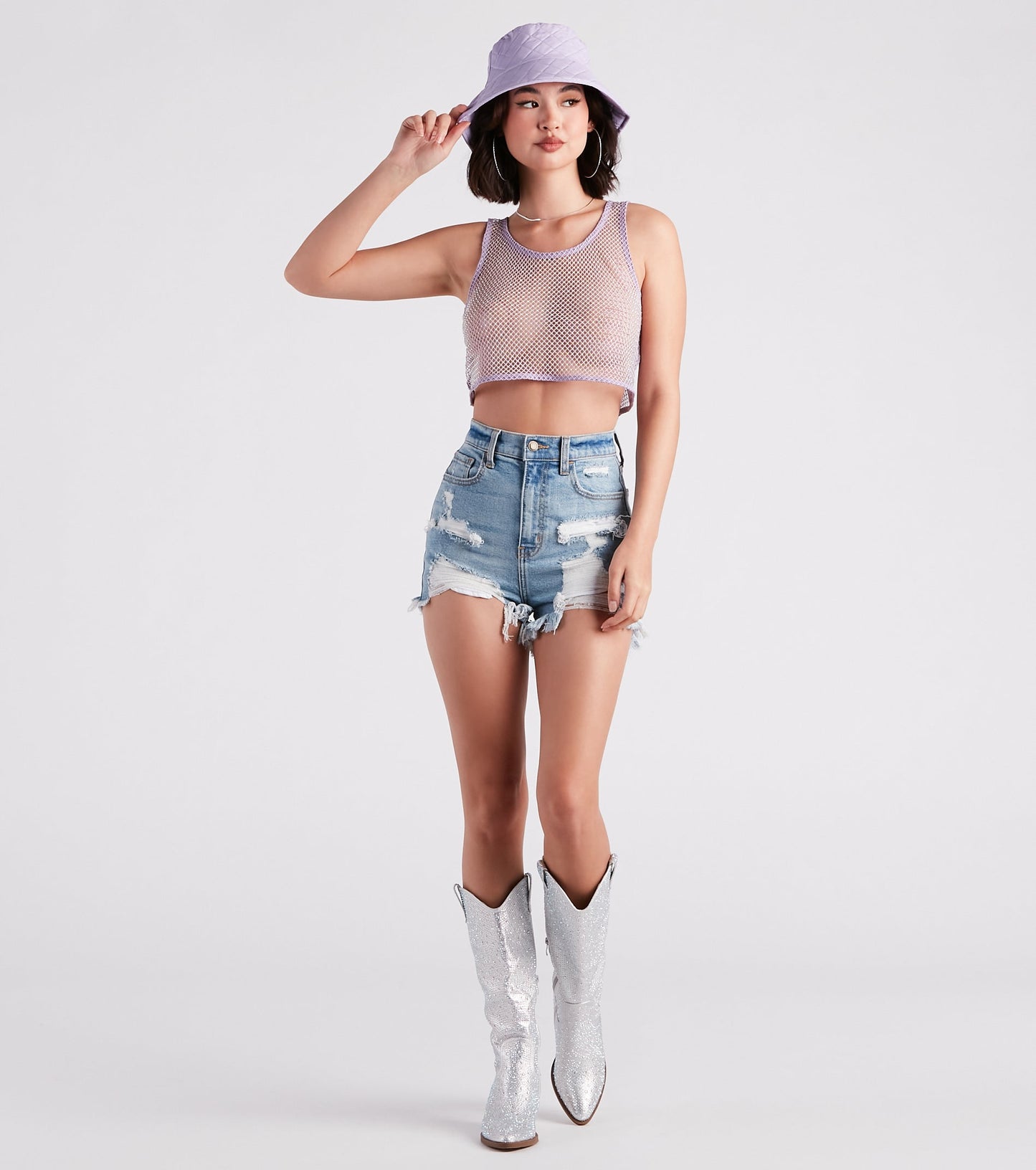 Fishing For Compliments Rhinestone Tank Top