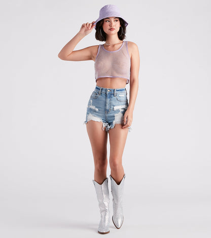 Fishing For Compliments Rhinestone Tank Top