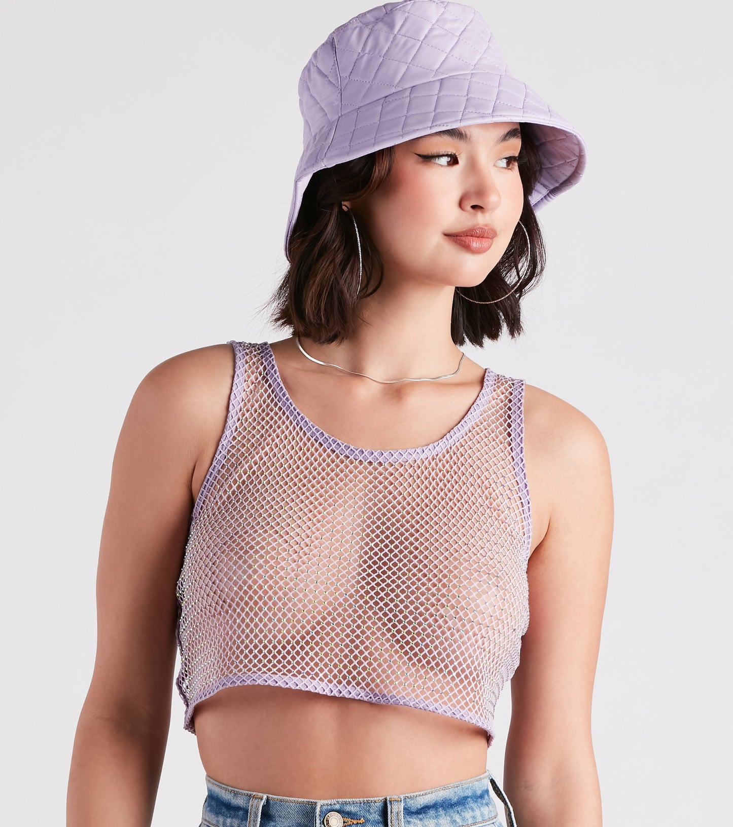 Fishing For Compliments Rhinestone Tank Top