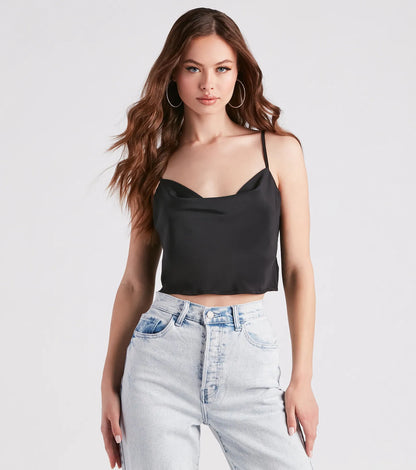 Class Act Cowl Neck Cami Top