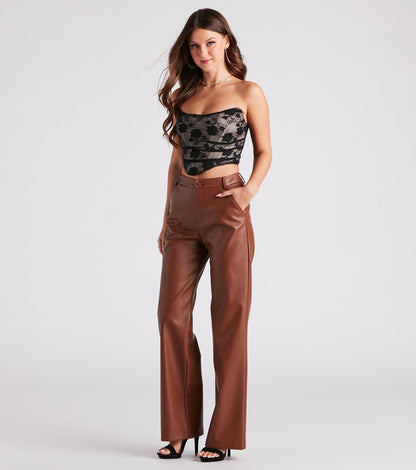 Love Me In Lace Mesh Corset Top