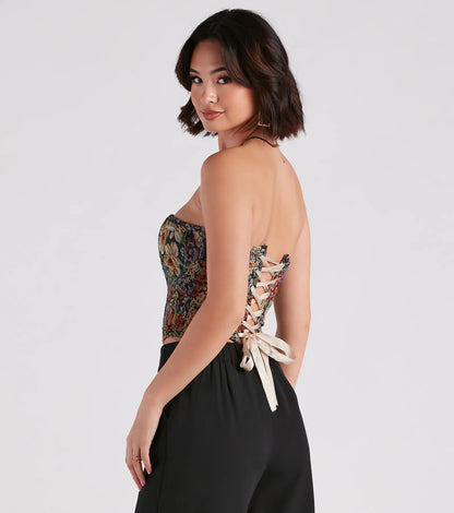 Not Your Grandma's Floral Corset Top