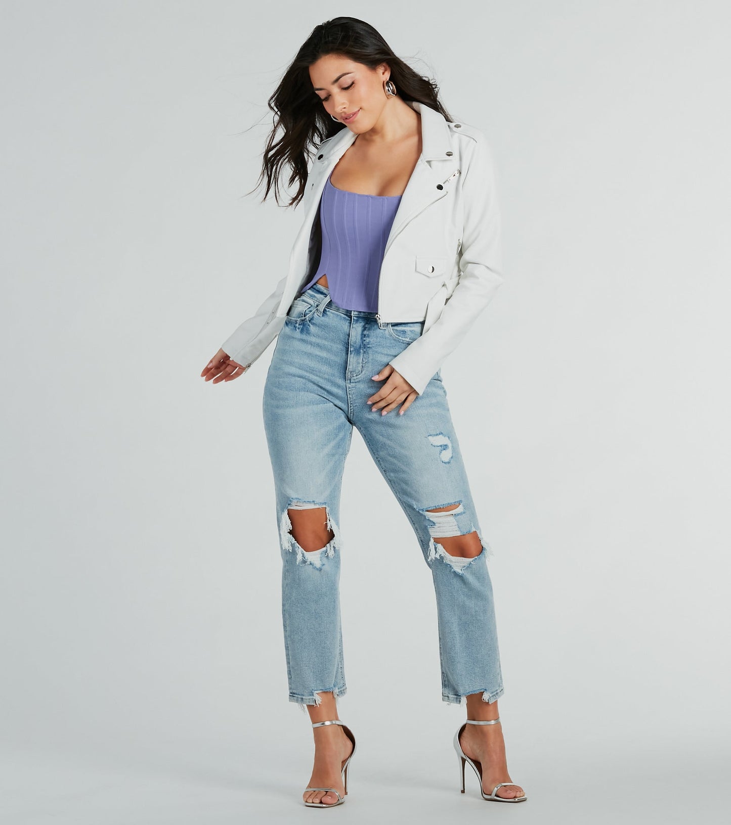 Feelin' Trendy Cutout Woven Corset Top