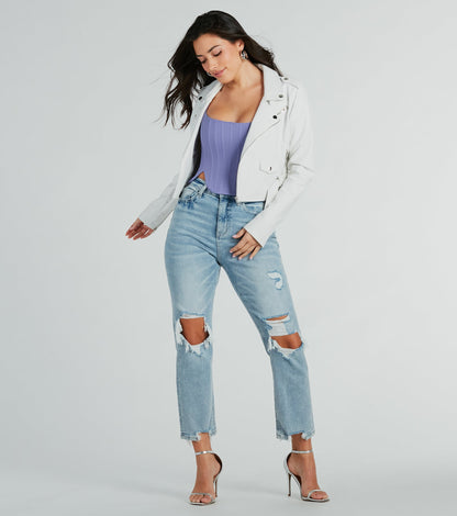 Feelin' Trendy Cutout Woven Corset Top