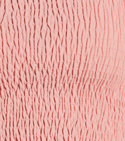 Pretty Darling Sleeveless Smocked Crop Top