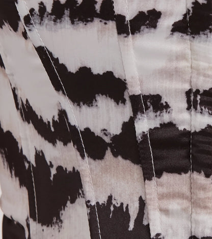 Perfect Evening Strapless Lace-Up Marble Corset Top