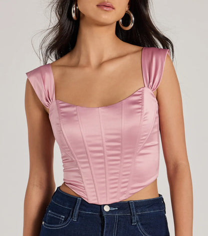 Renaissance Spell Lace-Up Satin Corset