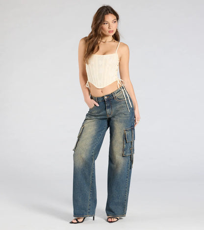 Swoon-Worthy Babe Lace-Up Corset Top