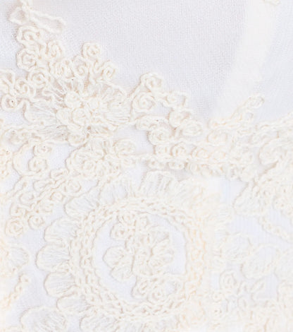 Boho Muse Lace-Up Embroidered Crop Top