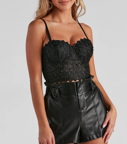 Reigning Lace Bustier Top