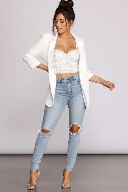 Reigning Lace Bustier Top