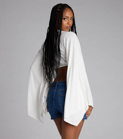 Meet For Golden Hour Tie-Front Top