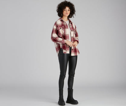 True And Trendy Plaid Shacket