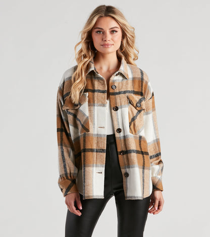True And Trendy Plaid Shacket