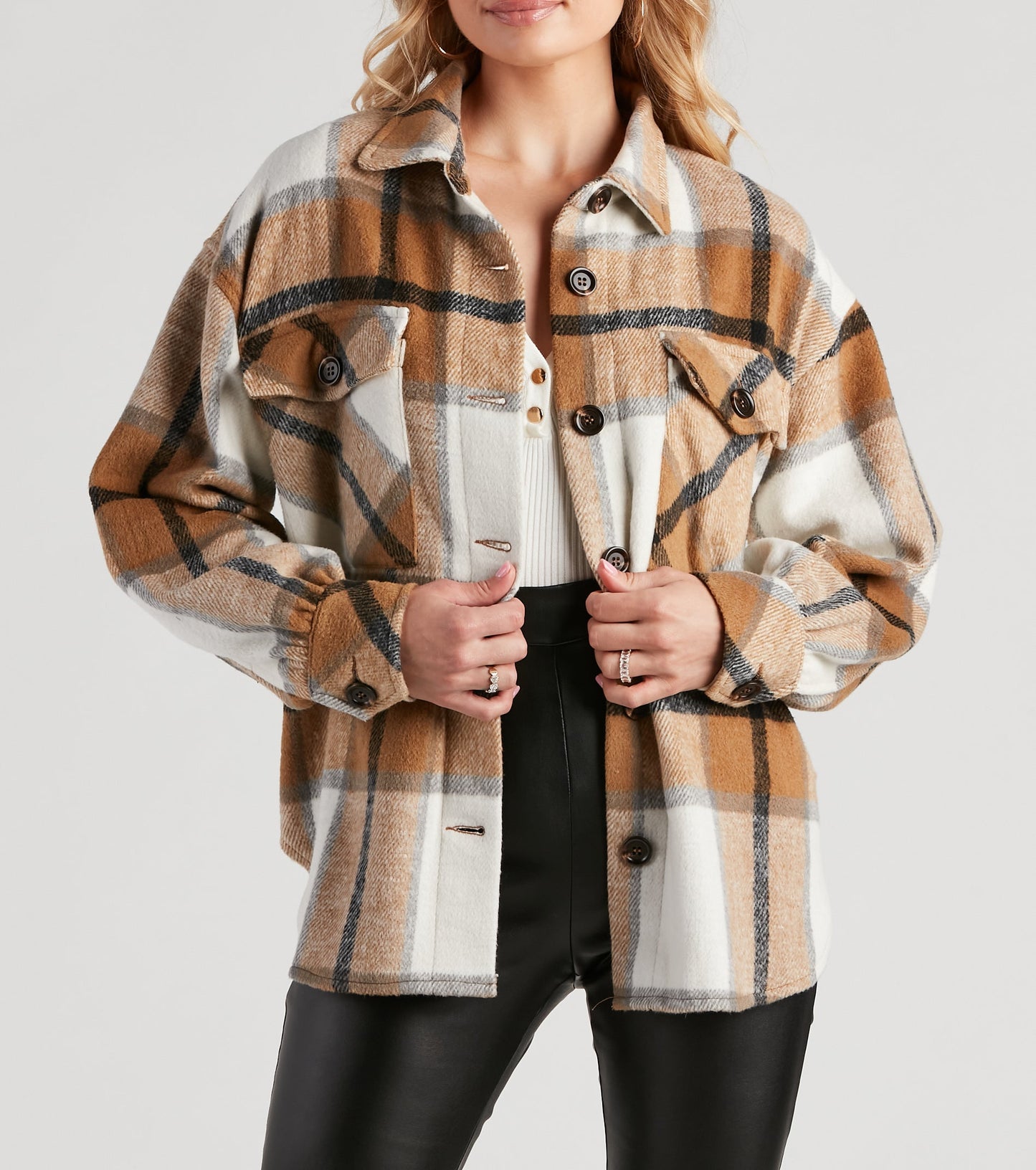 True And Trendy Plaid Shacket
