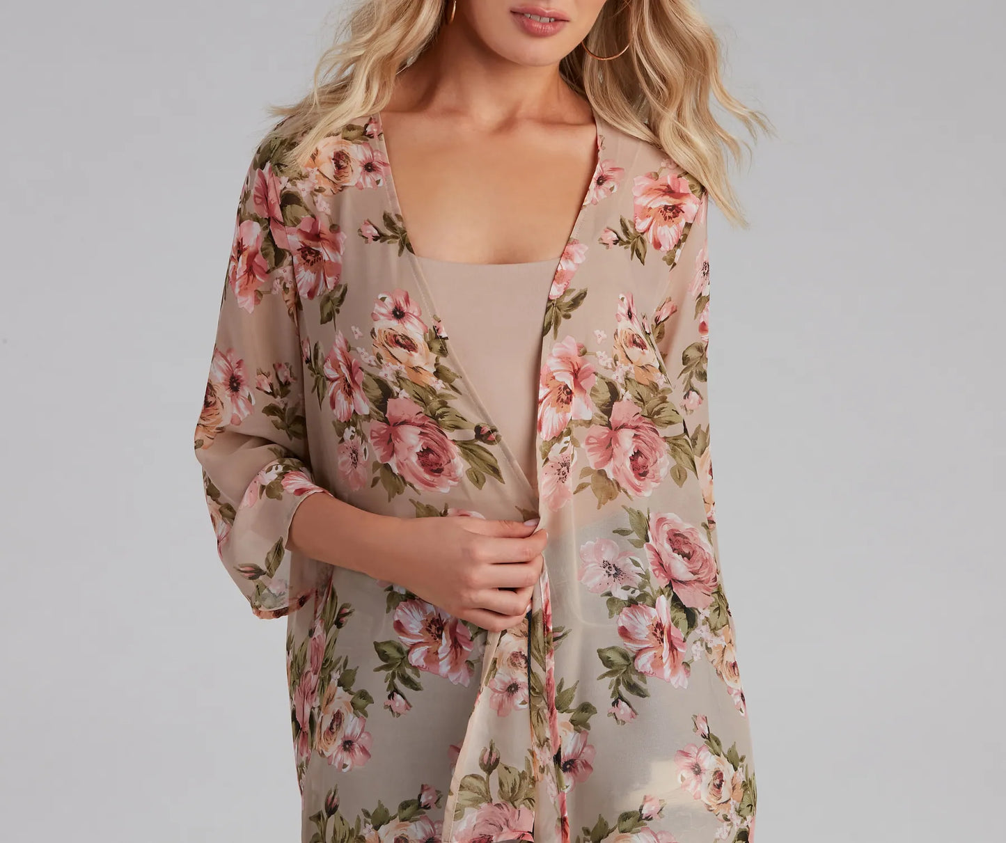 Floral Muse Chiffon Kimono