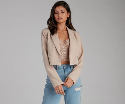 So Polished Cropped Blazer