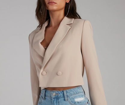So Polished Cropped Blazer