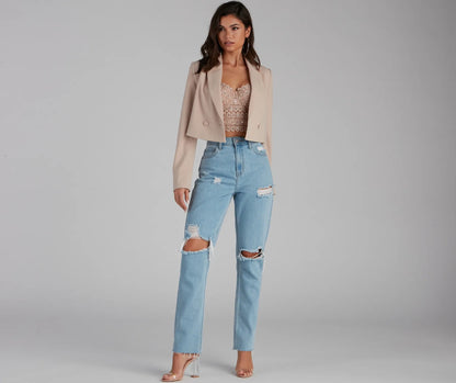 So Polished Cropped Blazer