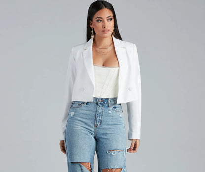 So Polished Cropped Blazer