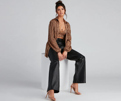 Glitzy Moment Sequin Knit Shacket