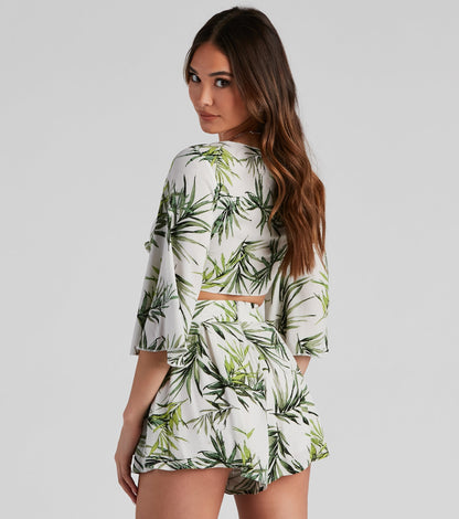 Life's A Breeze Kimono Tie-Front Top