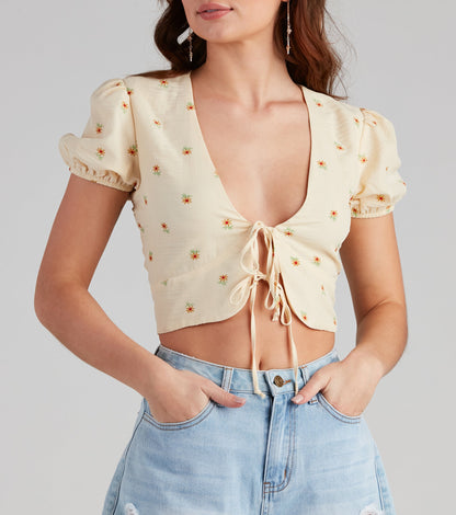 Sunny Days Floral Crop Top