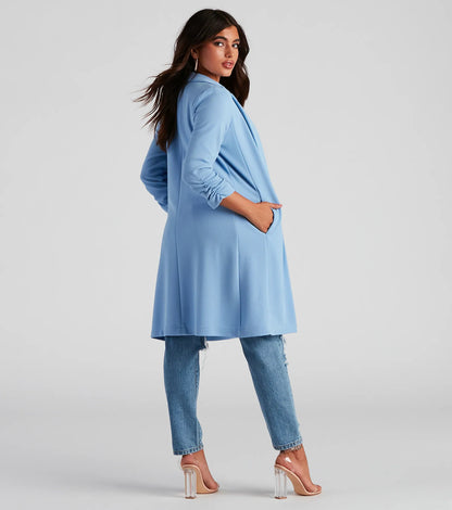 Get Down To Business Crepe Blazer