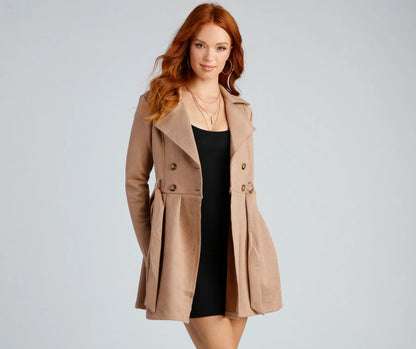 Poised And Polished Belted Trench