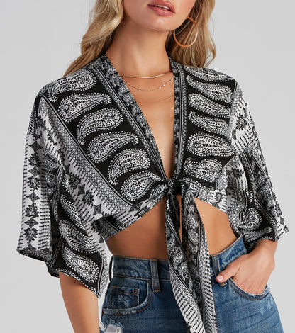 Effortless Boho-Chic Tie-Front Top