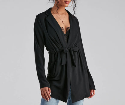 Simply Elevated Tie-Front Trench