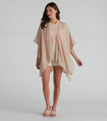 Coastal Chic Woven Kimono