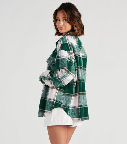 True And Trendy Plaid Shacket