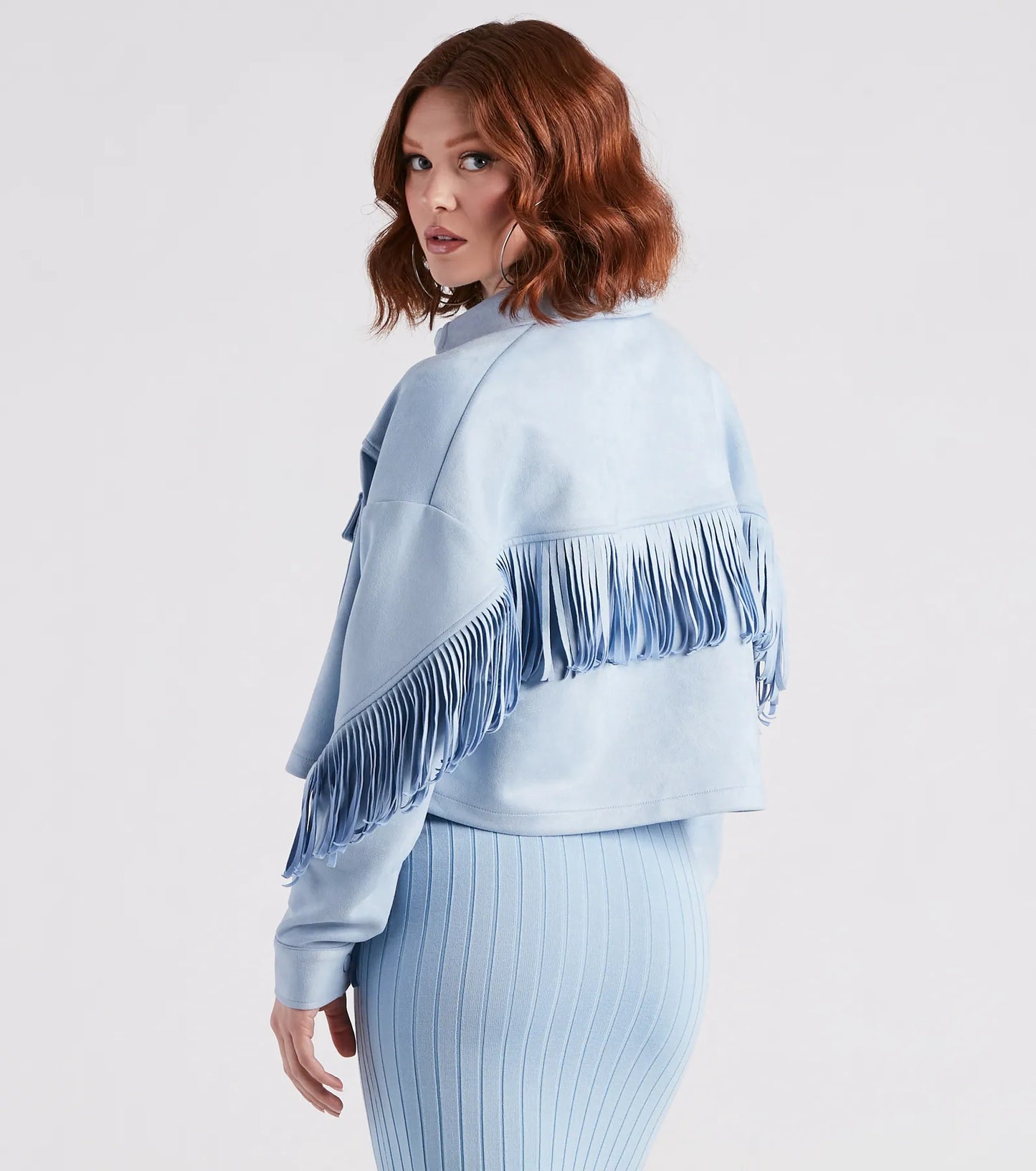 Festival 'Fit Fringe Cropped Shacket