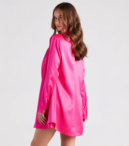 Forever Timeless Satin Collared Top