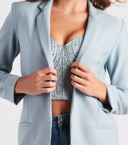 Best In Office Woven Boyfriend Blazer