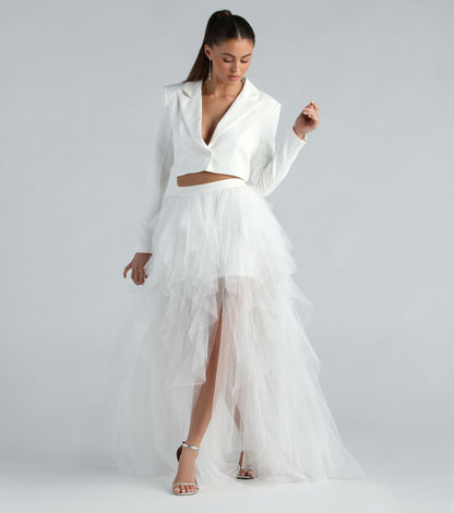 Korrie Formal Woven Crop Blazer