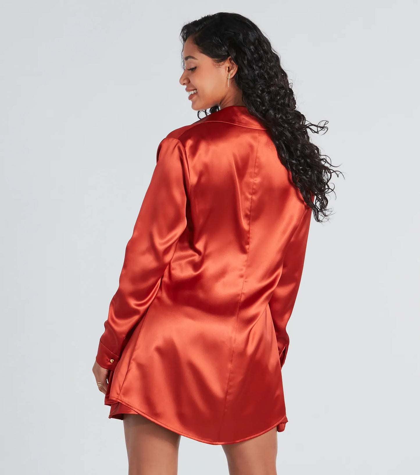Forever Timeless Satin Collared Top